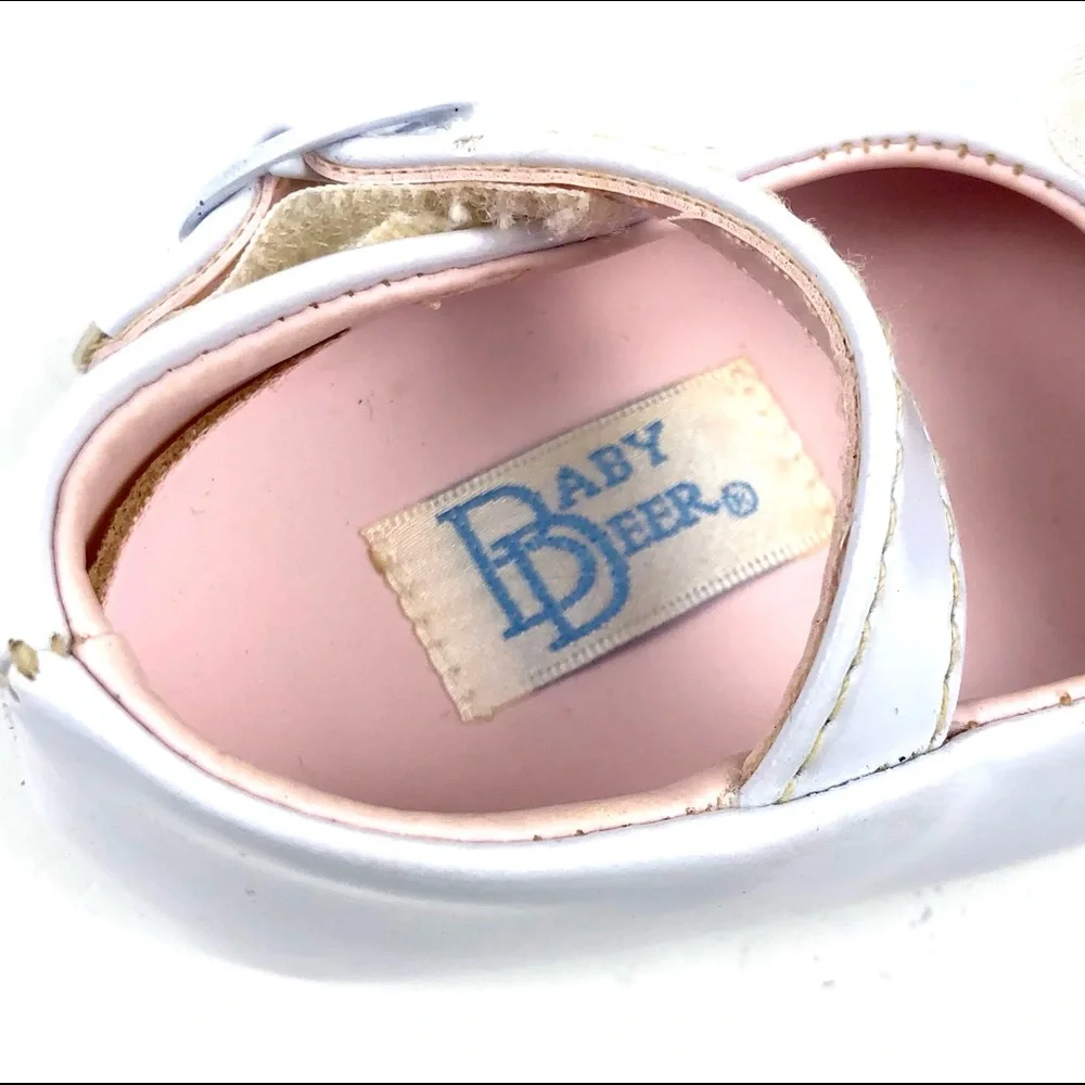 Baby Dear Infant Sz 1 White Patent Mary Jane